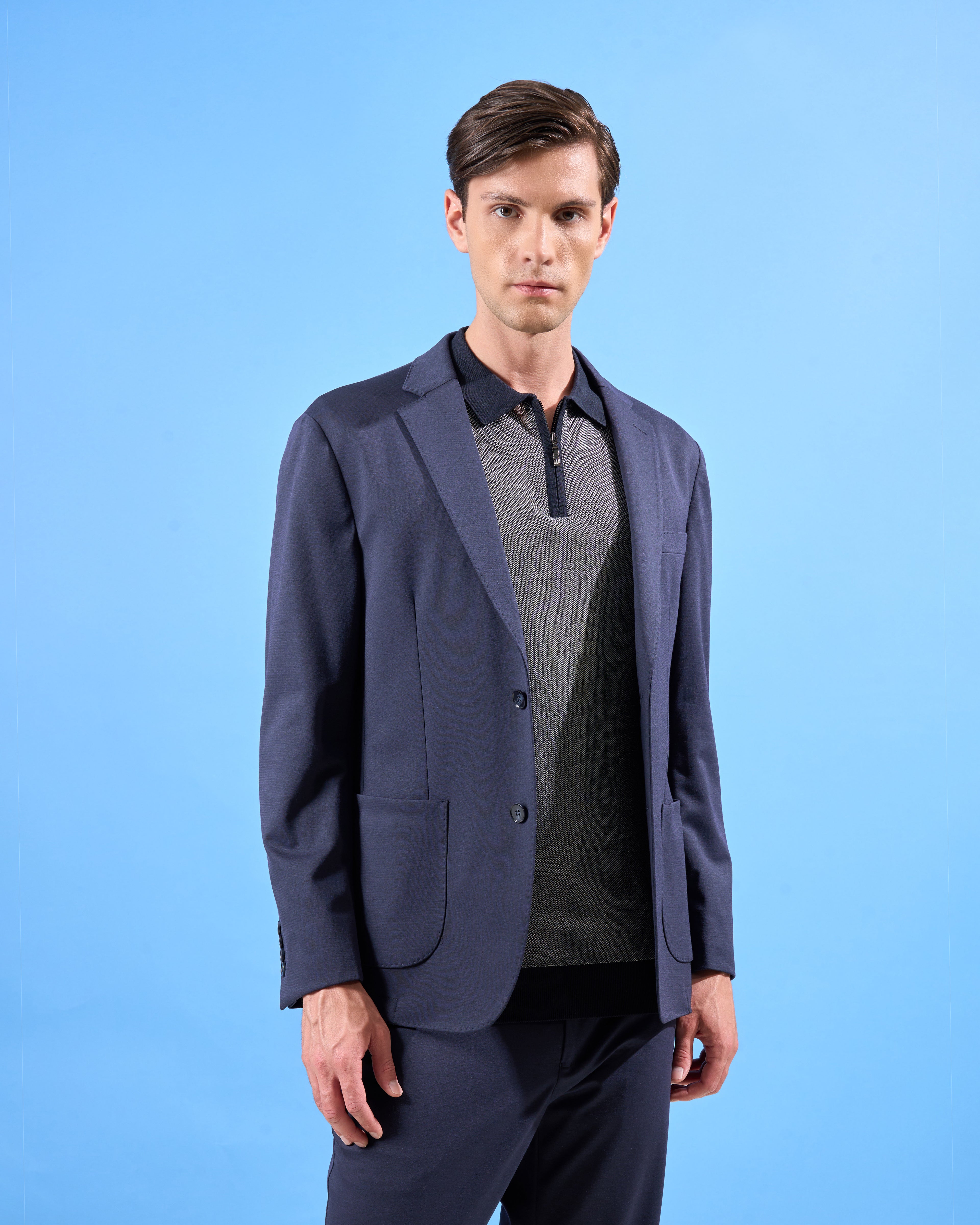 Tailored Knitted Slim Fit Suit