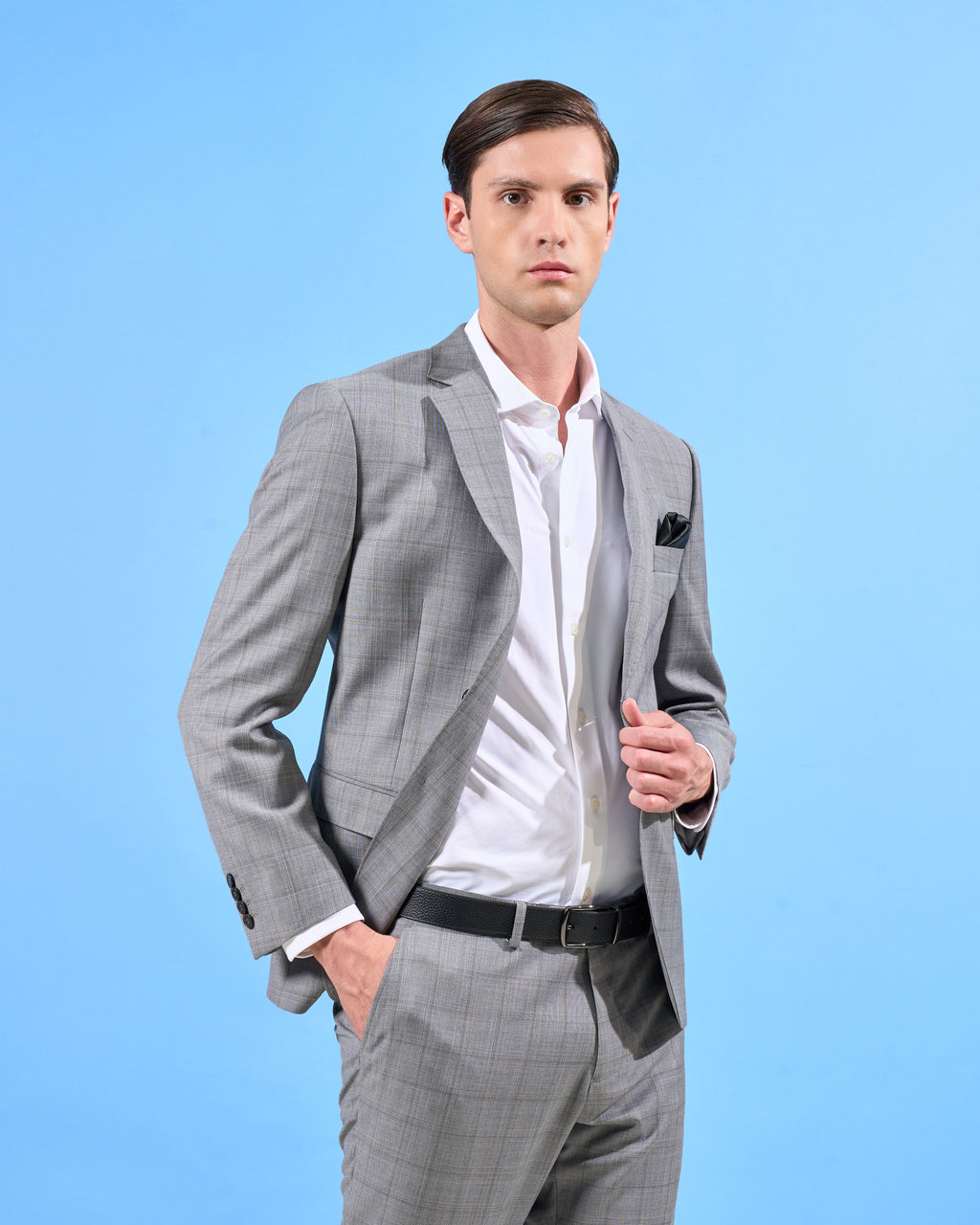 Slim-Fit Checked Patterned Suit